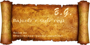 Bajczár Györgyi névjegykártya